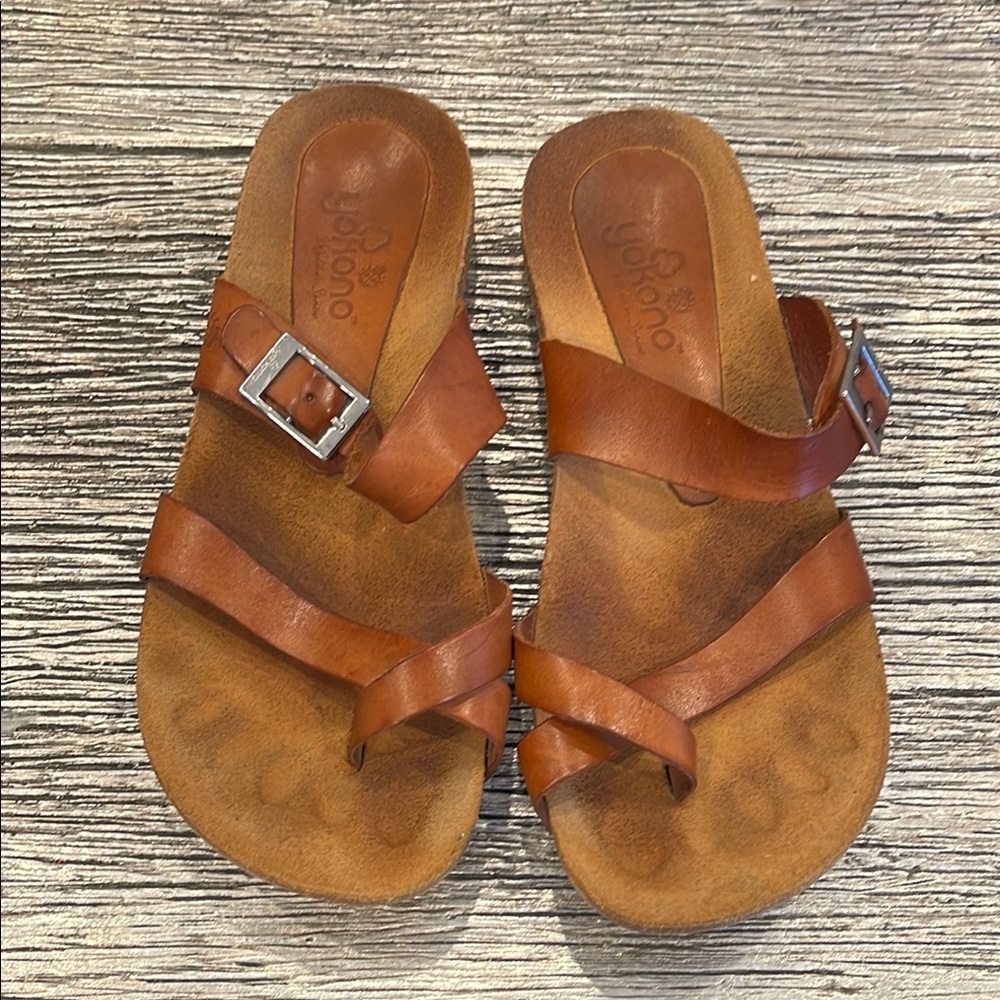 Yokono leather Flat sandals Size 7.5